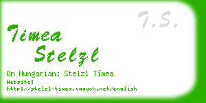 timea stelzl business card